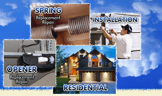 Garage Door  Residential, Spring, Opener and Installation Services 